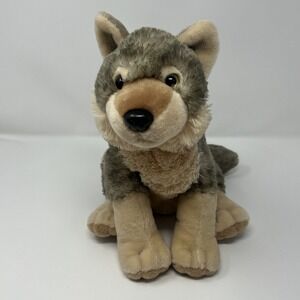 Wild Republic Timber Wolf 18" Plush Gray & Tan Husky Dog Stuffed Animal